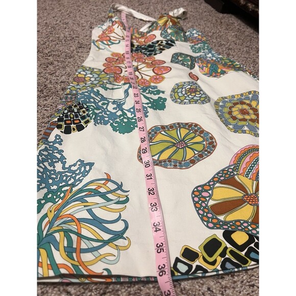 TRINA TURK Criss Cross Halter Colorful Floral Bold Dress Size 4 - Picture 6 of 9